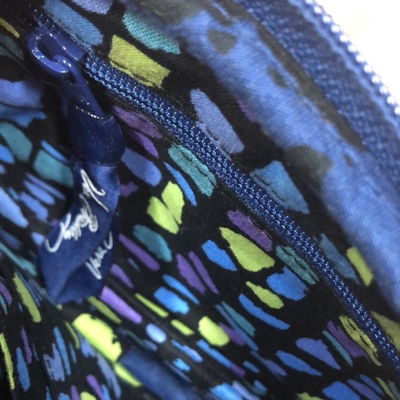 Vera Bradley blue floral fabric wallet wristlet - Picture 6 of 7